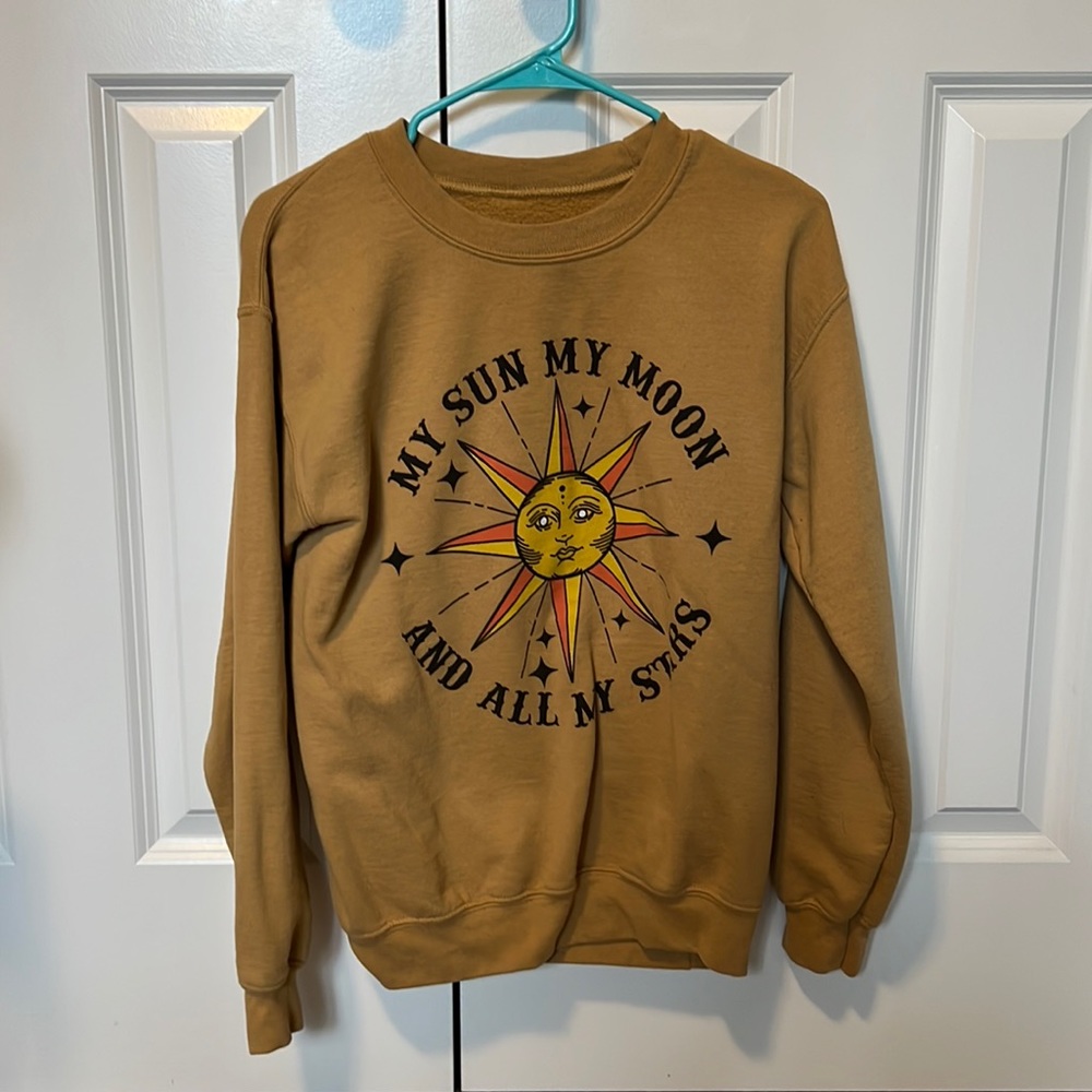 Yellow Sun Sweatshirt Crewneck Sweater